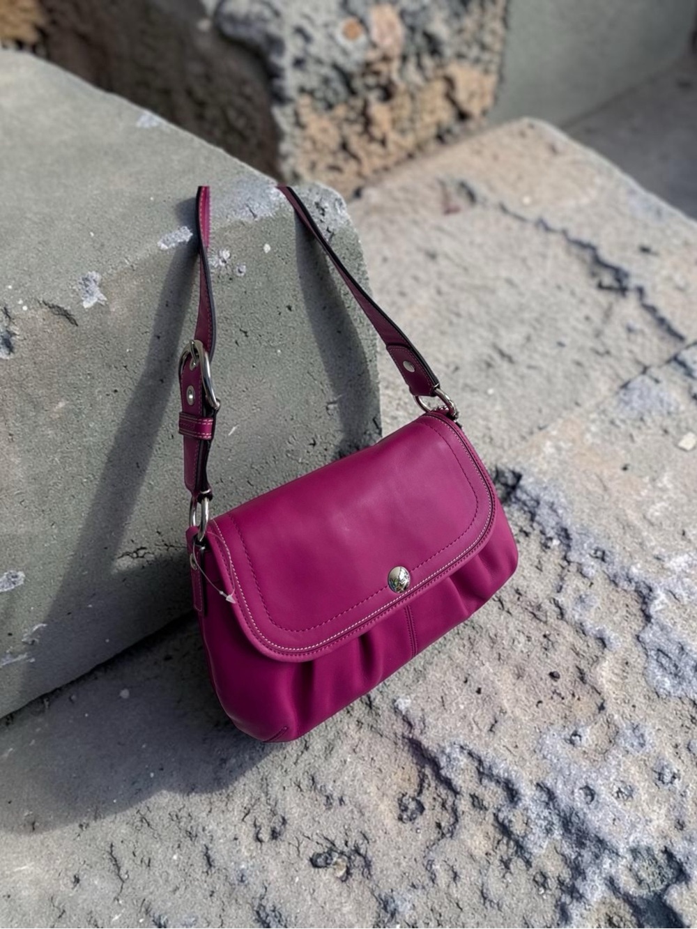 Coach SoHo Magenta Shoulder Bag - Stylish Everyday Purse